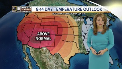 Despite the increase in cloud coverage, above average temperatures remain in the Valley