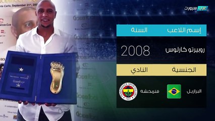 جميع اللاعبين الفائزين بجائزة القدم الذهبية منذ نشأتها عام 2003 إلى 2017 - Golde