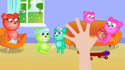 Mega Gummy Bear Mom Scared The Yeti Finger Family Nursery Rhymes for kids Toys Fun