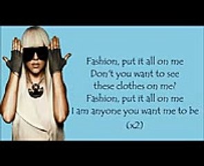 Lady Gaga - Fashion Lyrics Video