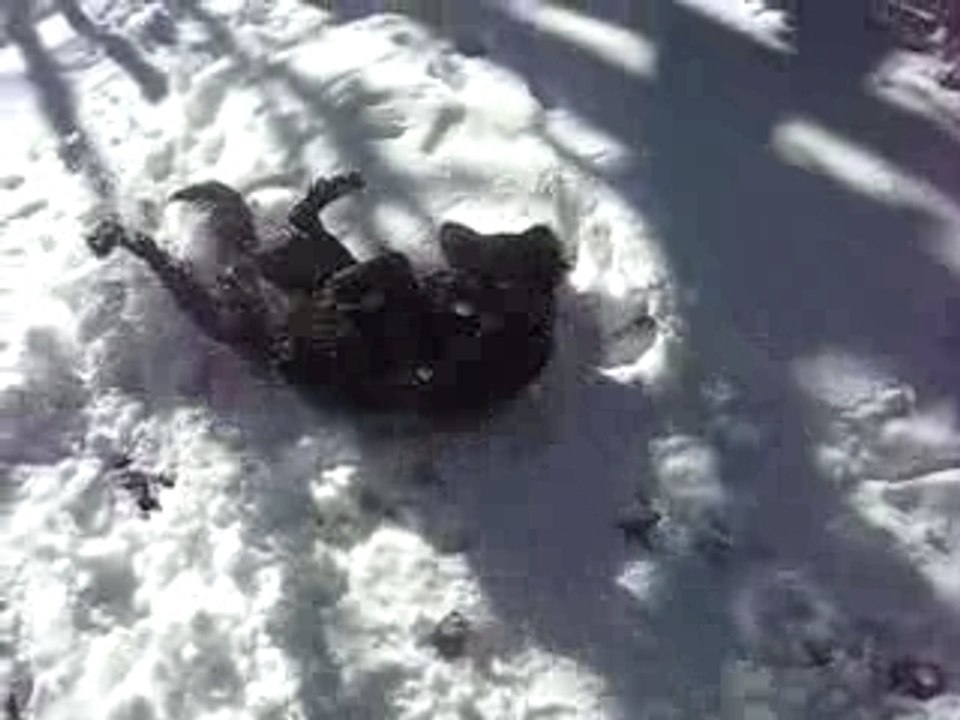 Romy s'amuse dans la neige