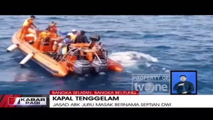 Empat Korban Kapal Tenggelam di Perairan Bangka Belum Berhasil Dievakuasi