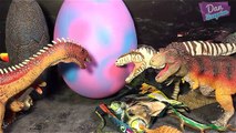 GIANT DINOSAUR EGG SURPRISE OPENING for kids Indominus Rex T-Rex Jurassic World - Transforming Eggs