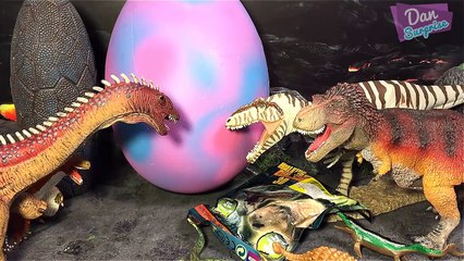GIANT DINOSAUR EGG SURPRISE OPENING for kids Indominus Rex T-Rex Jurassic World - Transforming Eggs