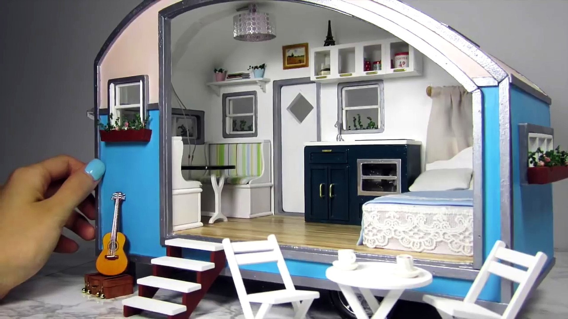 DIY Caravan Dollhouse Kit with a modern spin