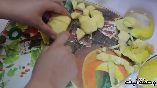 كيكة التفاح راقية لذيذة جداااا بمكونات بسيطة بتفاحتان فقط