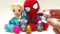 Frozen Elsa & Spiderman Chocolate Easter Eggs Surprise Eggs With Toys For Kids
