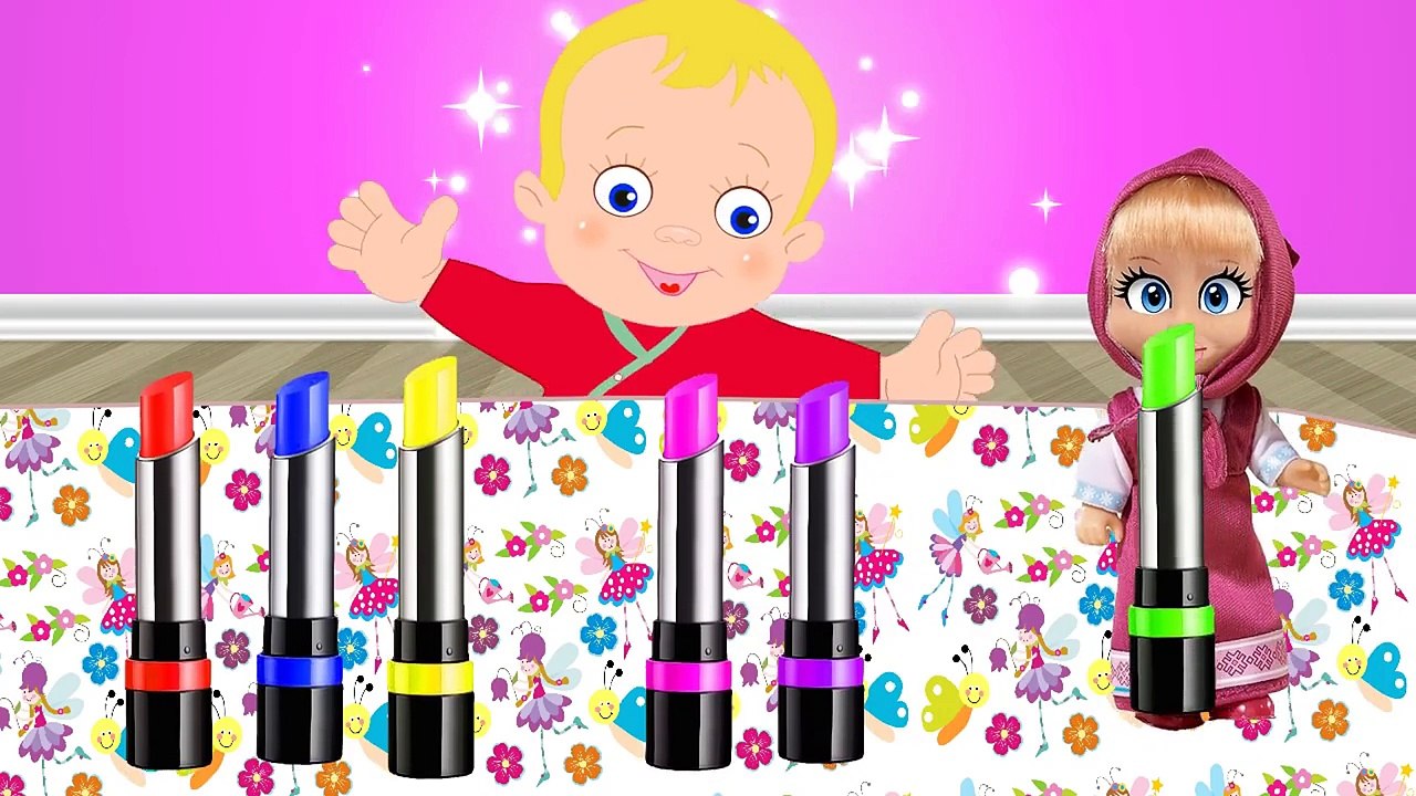Мультик. Учим цвета вместе с Машей Малыш плачет. Развивающий мультик Learn Colors With Lipstick