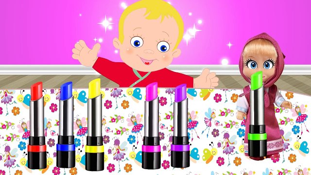Мультик. Учим цвета вместе с Машей Малыш плачет. Развивающий мультик Learn Colors With Lipstick