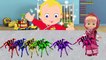 Мультики. Маша и Медведь Учим цвета Bad Baby Атака Пауков Giant Spiders Attack Kids