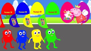 Мультики. Свинка Пеппа КИНДЕР СЮРПРИЗ. Живая капсула. Учим цвета. Kinder Surprise. Learn colors