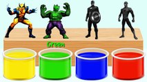 Spiderman Halloween Bathing Colors Fun - Colors for Children to Learn with Hulk, Spiderman, Captain