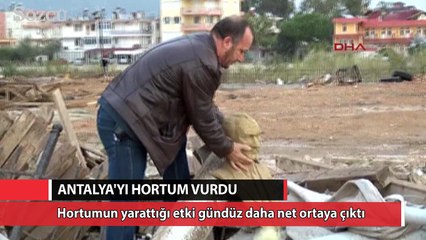 Hortum, Antalya’nın batısını yıktı geçti