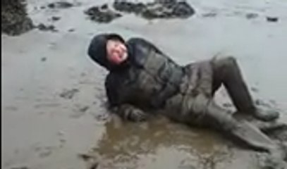 Woman Trying So Very Hard To Get Herself Unstuck From Mud