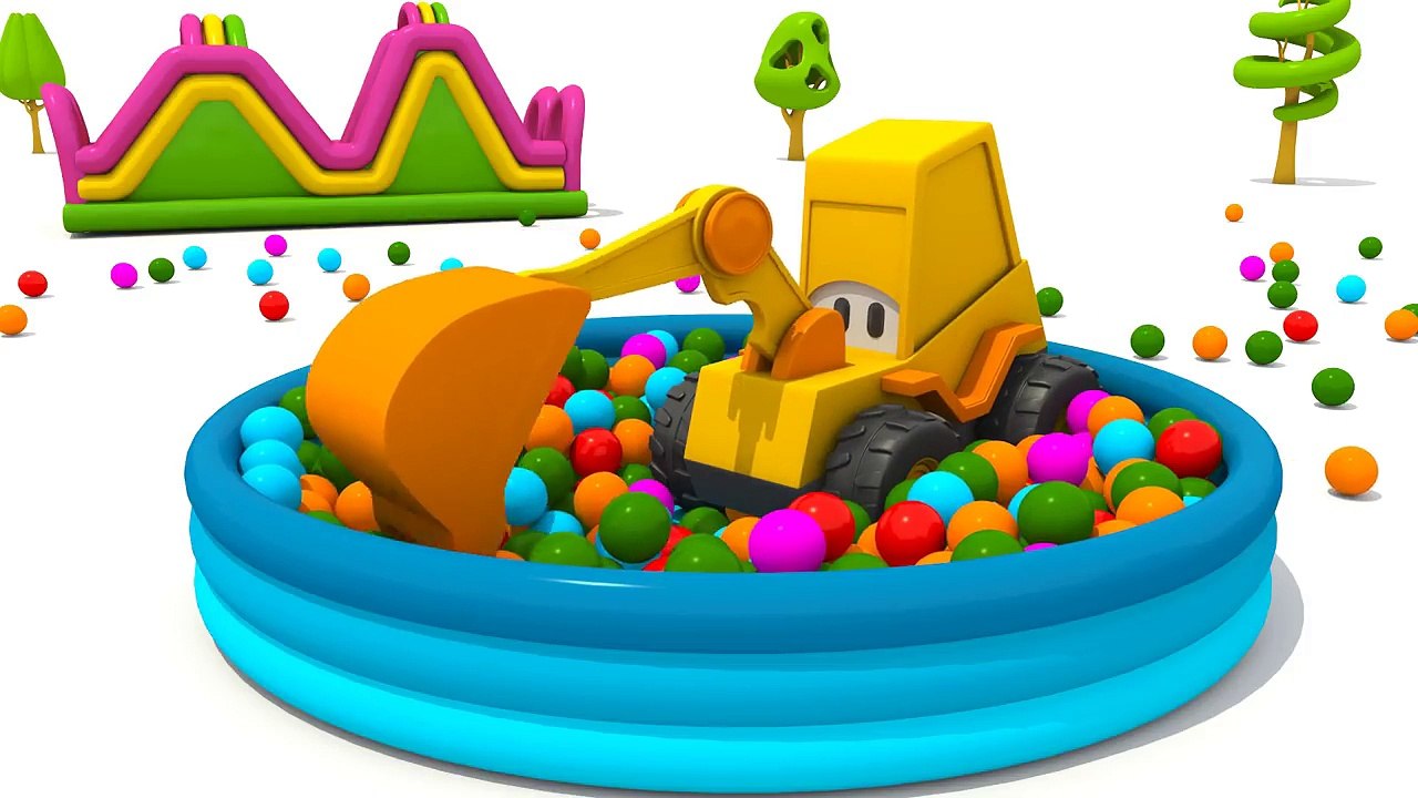 Excavator Max & toy train  Car cartoon & cars games. Cars for kids & trains for children.-rhK5LvSALa0