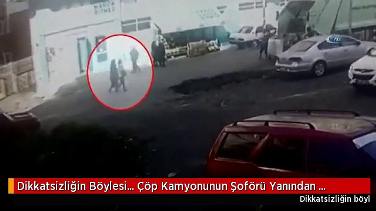 Dikkatsizliğin Böylesi... Çöp Kamyonunun Şoförü Yanından Geçen Anne ile Kızını Böyle Ezdi