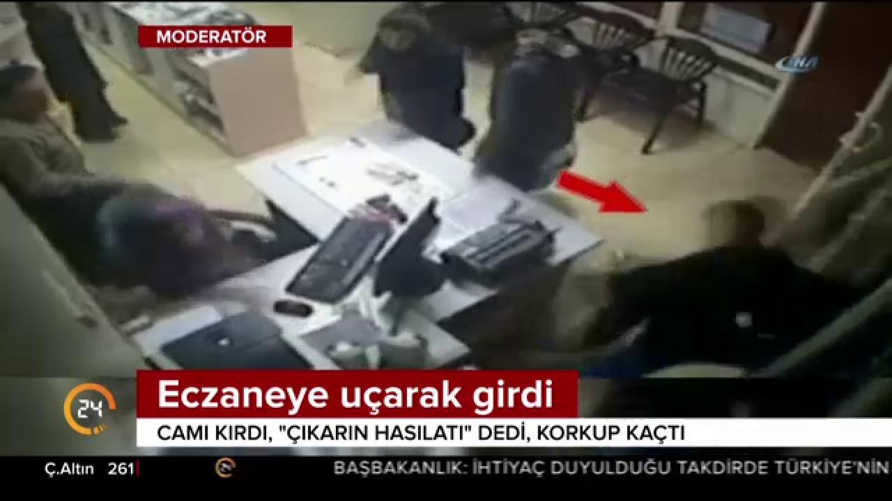 Camı kırdı