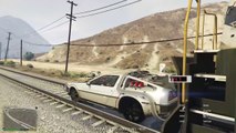Grand Theft Auto V Back to the future mod train scene