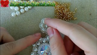 水晶串珠 趣味小物 四珠圈歐美米珠飾品珍珠花朵吊墜
