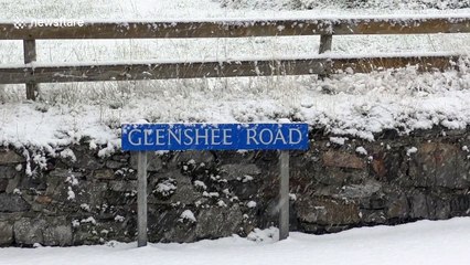 Scottish Highlands covered in snow for the first time this year