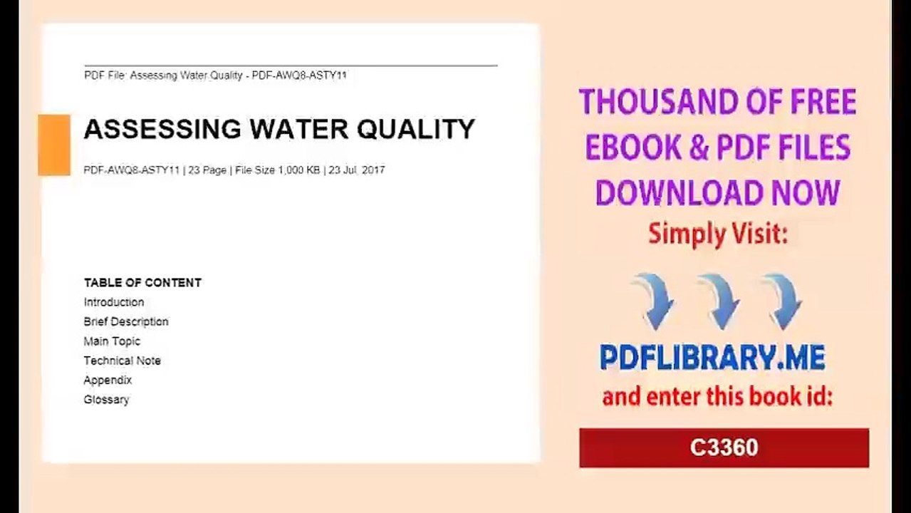 Assessing Water Quality