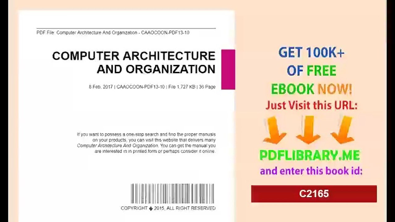 Computer Architecture And Organization