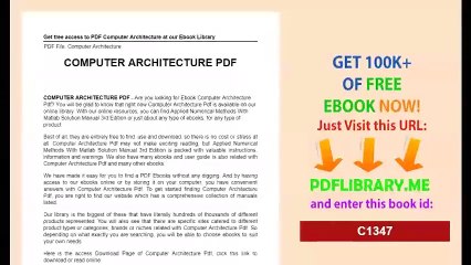 Computer Architecture