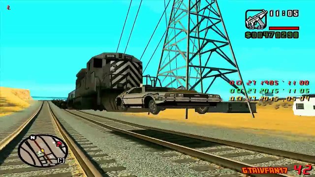 GTA San Andreas - Back to the Future Mod - Train Scene
