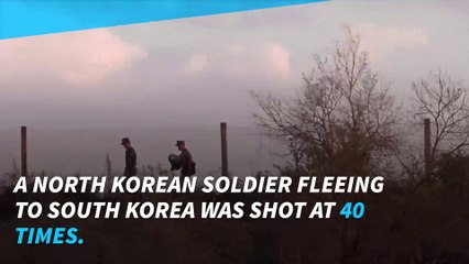North Korea fired 40 shots at fleeing soldier