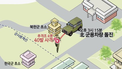 군용차 타고 귀순 시도...北, 40여 발 쏘며 추격 / YTN