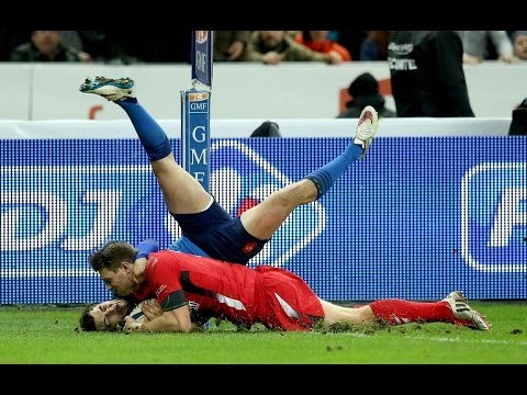 Super Dan Biggar Try, France v Wales, 28th Feb 2015