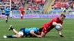 Scott Williams dives over for 8th Welsh Try, Italy v Wales, 21st March 2015