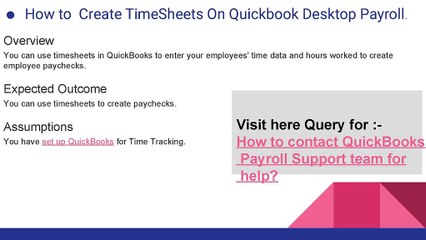 How to  Create TimeSheets On Quickbook Desktop Payroll