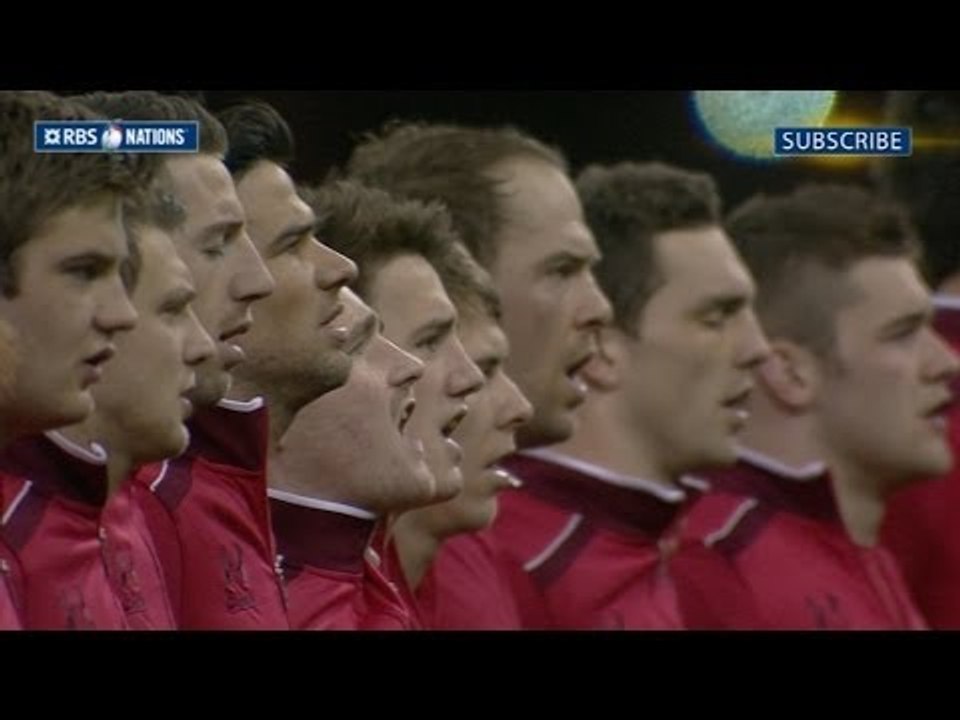 Welsh National Anthem - Wales v Scotland 15th March 2014