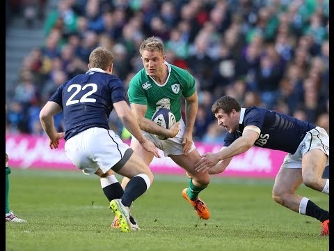 Luke Fitzgerald, attacking threat, Scotland v Ireland, 21st March 2015