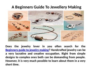 A Beginners Guide to Jewellery Making