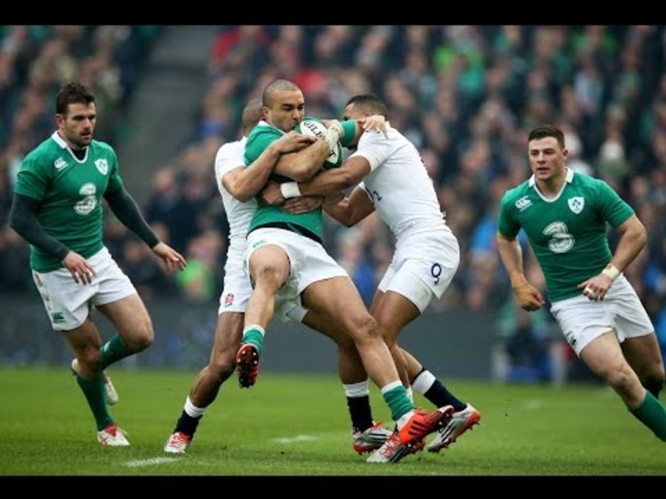 Great take from Simon Zebo, Ireland v England, 1st March 2015