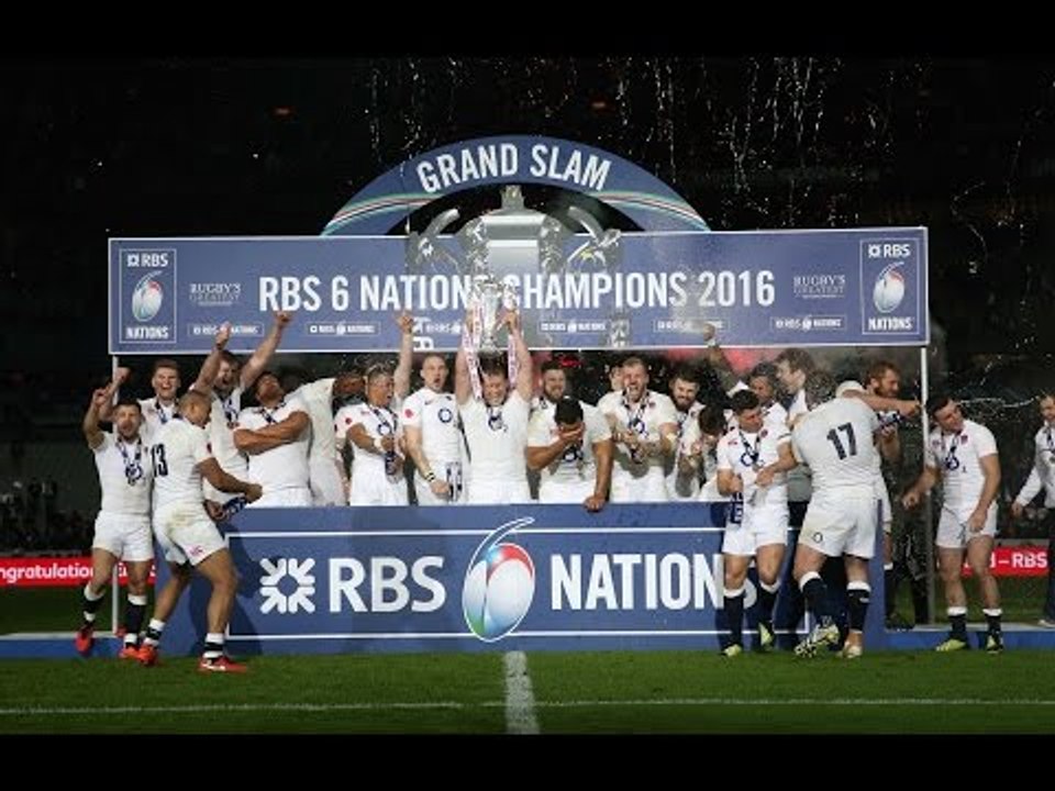 England captain Dylan Hartley lifts the RBS 6 Nations trophy! | RBS 6 Nations