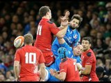 Sergio Parisse disallowed try after knock-on - Wales v Italy 1st February 2014