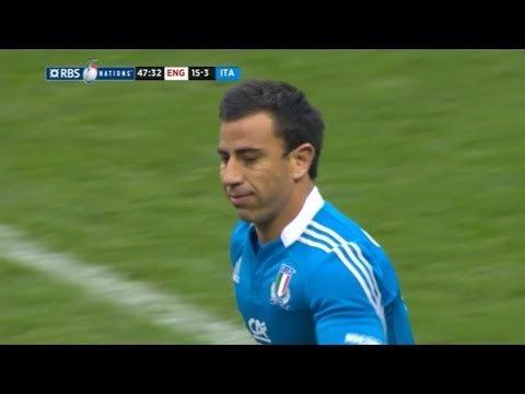 Luciano Orquera's 2nd Half Penalty Reduces the Deficit, England v Italy, Rugby, 10 March 2013