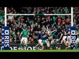 Toner gallops over for a try after great offload! | RBS 6 Nations