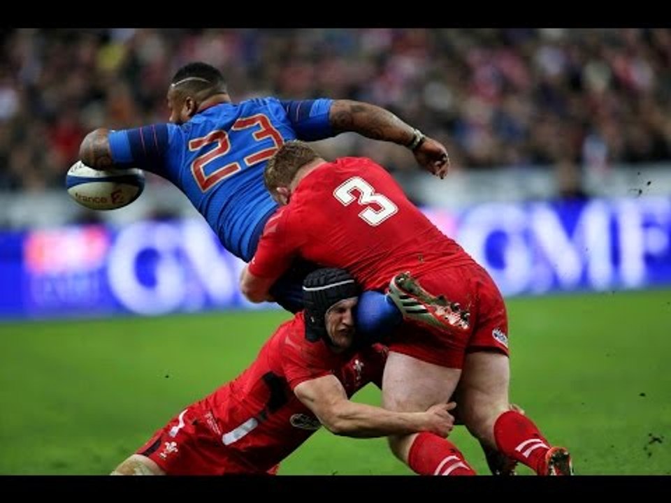 Great Defence by Bastareaud and Co., France v Wales, 28th Feb 2015