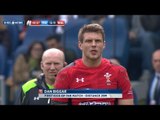 Dan Biggar kicks penalty just on halftime whistle, Italy v Wales, 21st March 2015