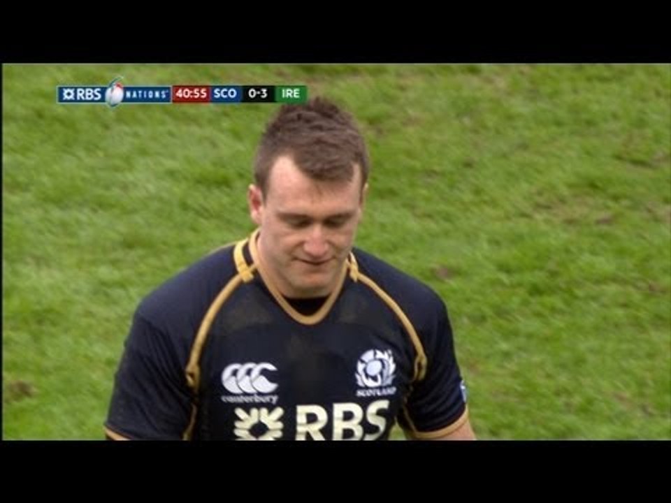 Stuart Hogg Misses an Audacious 51metre Penalty Scotland v Ireland 24 Feb 2013