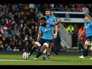 Kelly Haimona great off the cuff play, England v Italy, 14th Feb 2015