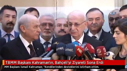 TBMM Başkanı Kahraman'ın, Bahçeli'yi Ziyareti Sona Erdi