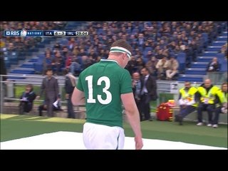 Brian O'Driscoll Yellow Card - Italy v Ireland 16 March 2013