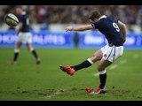 Greig Laidlaw kicks equalising penalty, France v Scotland, 07th Feb 2015