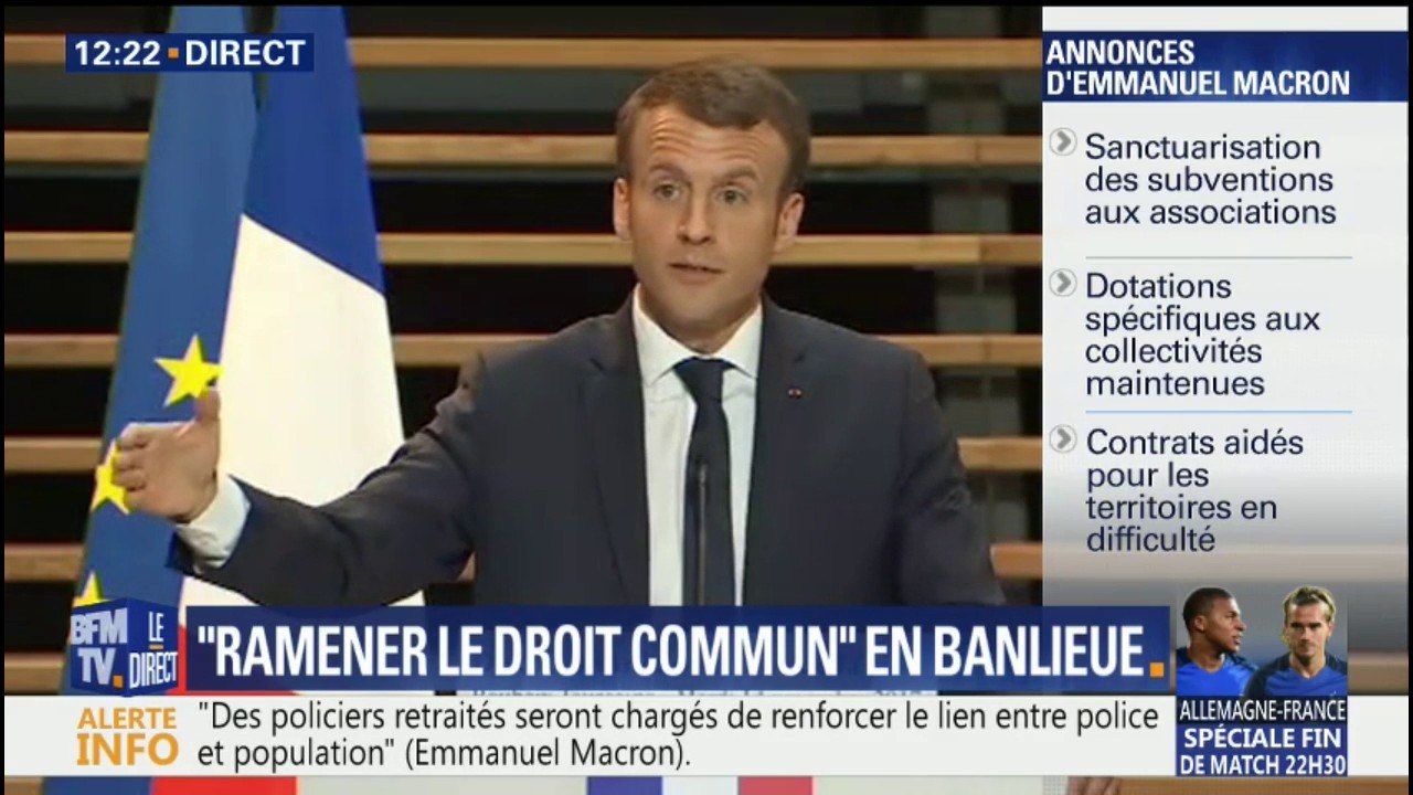 "Éloigner les délinquants de leur quartier". L'idée de Macron pour sécuriser les banlieues