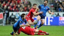 Yoann Huget Try ruled out for Forward Pass, France v Wales, 28th Feb 2015